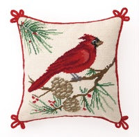 Cardinal Needlepoint Pillow