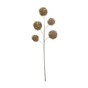 Champagne Tinsel Ball Pick